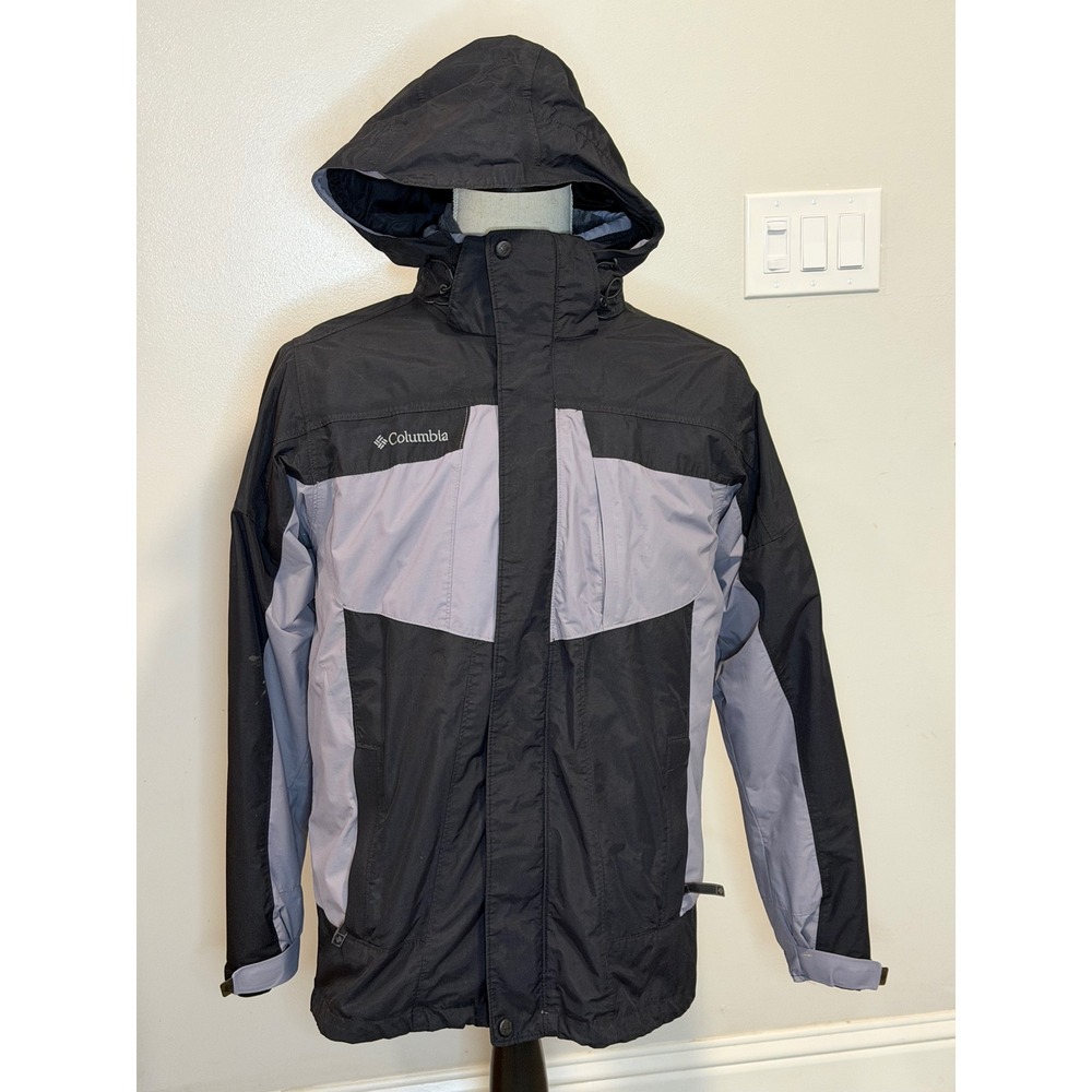 Columbia Bugaboo Interchange 3-in-1 Jacket Mens Black Grey Omni-Tech Fleece L